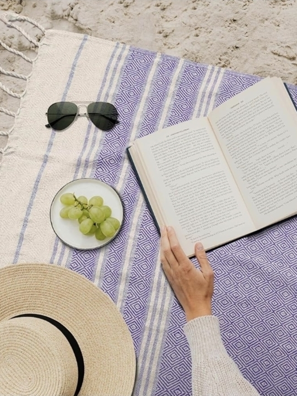 Lilac Turkish Throw, Also Known as a Peshtemal or Hammam XL #0232